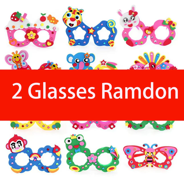 EVA Diamond Glasses Children's Craft Toy DIY Creative Paste Material Package Kindergarten Festival Performance Props School Supp