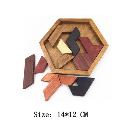 Classic IQ 3D Wooden Puzzle Adults And Kids Casse Tete Baffling Puzzles Headache Brain Development Toys Rompecabezas De Madera