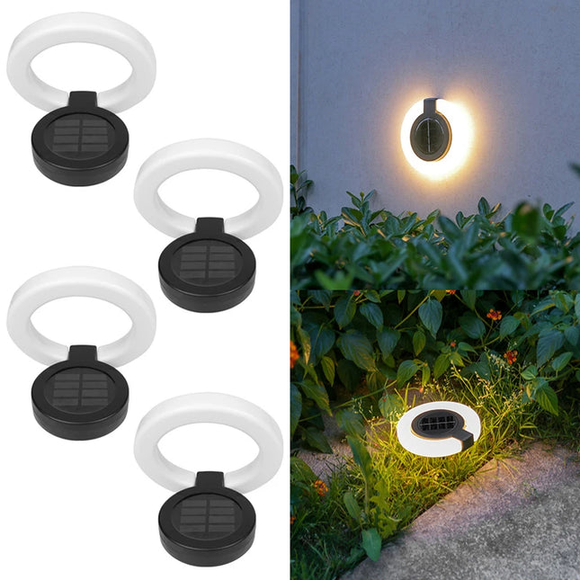 1/4Pack Solar Outdoor Lights, LED Waterproof Atmosphere Light, Warm white lamp, for Garden Fence Buried Lawn Porch Walkway Decor