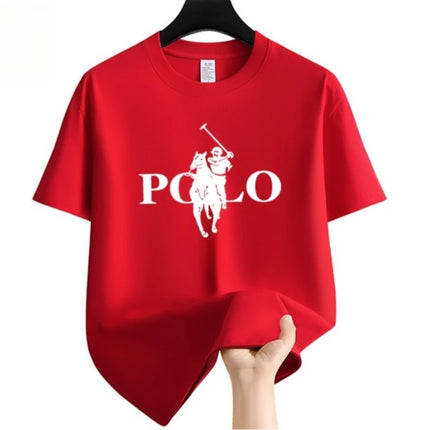 Summer Fashion Brand Men's Business Casual Short-sleeved T-shirt Loose and Versatile Crew Neck Breathable Top