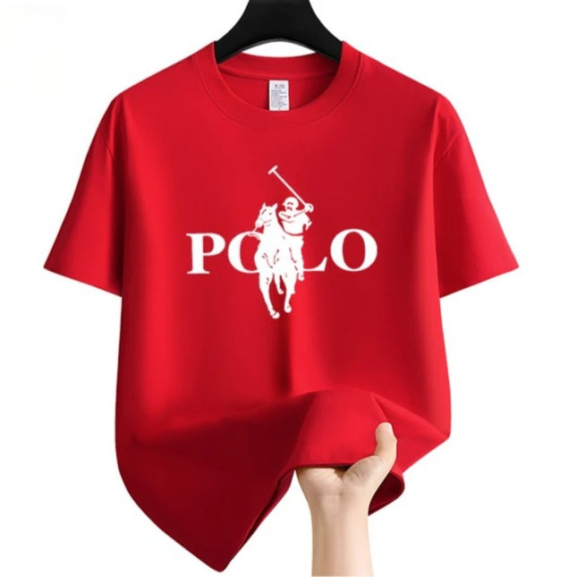 Summer Fashion Brand Men's Business Casual Short-sleeved T-shirt Loose and Versatile Crew Neck Breathable Top