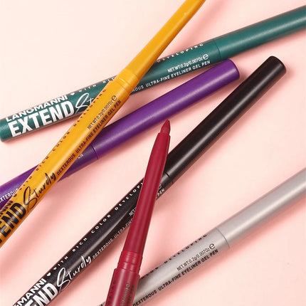 Waterproof Eyeliner Gel Pencil Gold Brown Lying Silkworm Pen Soft Easy Wear High Pigment Matte Eyeliner Lasting Shiny Eye Makeup