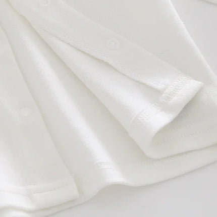Baby Lapel Long Sleeve T-shirt New Pure Cotton Base Layer Top For Infants Toddlers