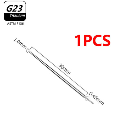 1/10PCS G23 Titanium Puncture Needle Guide Belly Lip Ear Eyebrow Tools Insertion Pin Taper Piercing Stretching Tool Accessory