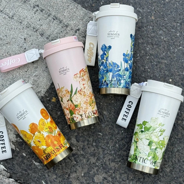 Stainless Steel Tumbler Mug Vacuum Flasks Insulated Coffee Cup Leakproof Lid Travel Thermos Cups for Tea Thermal Water Bottle