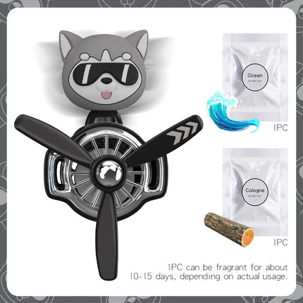 Rotating pilot bear ornaments outlet car air freshener vent clip perfume airplane fragrance diffuser decorations accessories men