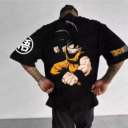 Saiyan Son Goku Anime Dragon Ball Harajuku Men Summer T-shirt 2026 Oversized Retro Street Women Casual Loose Short Sleeve Unisex