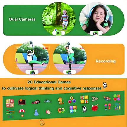 Mini Kids Smart Phone 8GB Cartoon Unicorn 2.8'' Stories Music Camera Habit Track Baby Mobile Toy Phone Educational Tools Gifts