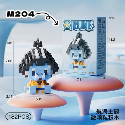 Anime Building Block One Luffy Nami Usopp Assembly Piece 3D Model Robin Franky Jinbe Sanji Mini Bricks Figure Toys For Gift