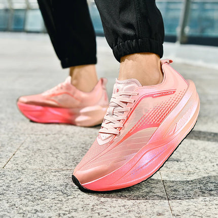 New Cushioning Running Shoes For Men Suitable Heavy Runners Lace Up Sports Women Non-slip Outdoor Athletic Male Sneakers