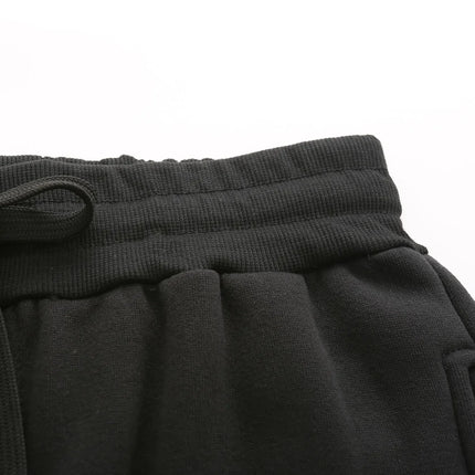 Men's pullovers for autumn and winter, solid-color hoodie + stretch waist jogging pants two-piece set, fashionable outdoor casua