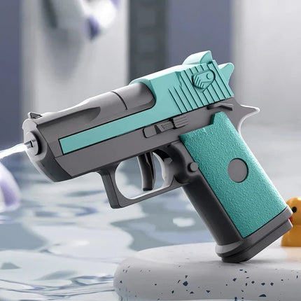 Mini Water Pistol Mechanical Continuous Firing Water Gun Summer Pool Shooting Watergun Manual Water Gun Outdoor Game Toys Gifts