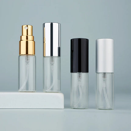 100Pcs 5ml Portable Empty Spray Perfume Bottle Cosmetic Travel Aluminium Spray Bottle For Gift Sample Mini Bottle Parfum Makeup