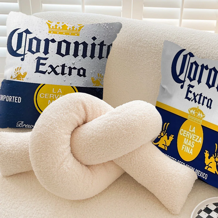 C-Corona E-Extra Beer Cushion Cover Inches Farmhouse Decor Home Throw Pillow Covers For Couch Decorations