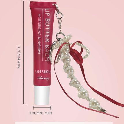 Hose Pearl Chain Lip Butter Balm Glaze Waterproof Lasting Gloss Moisturizing Water Light Mirror Lipstick Shine