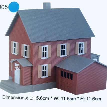 1/87 Ho Scale Architectural Model Garage Miniature Model Gas Station Buliding Decoration Scale Model Train Railway Layout