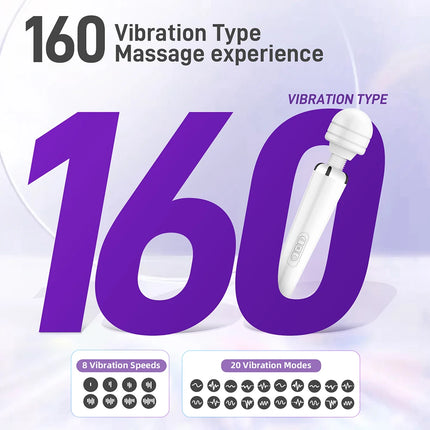 Powerful Magic Wand Vibrator for Women, Large AV Body Massager, G-Spot Clitoris Stimulator, USB Charging Adult Sex Toys for Women