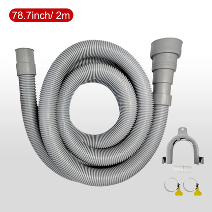 1pc Washing Machine And Dishwasher Drain Pipe Kit, Including Flexible Corrugated Pipe, Extension Adapter And Hose Clamp