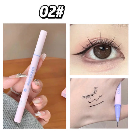 Ultra Slender Liquid Eyeliner Fast Drying Smooth Waterproof Eyeliner Pen Long Lasting Black Brown Lower Eyelash Pen Cosmetics