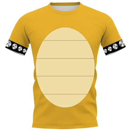Cartoon Bowser 3D printed T-shirt Harajuku men's and women's casual top Cosplay costume Boys/Girls Summer Short sleeved Tshirt