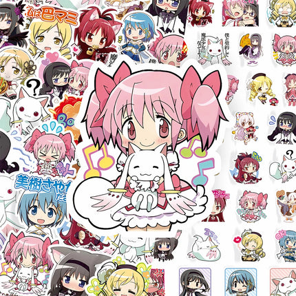 10/30/50/100pcs Kawaii Puella Magi Madoka Magica Stickers Cute Akemi Homura Graffiti Decals DIY Journal Classic Cartoon Sticker