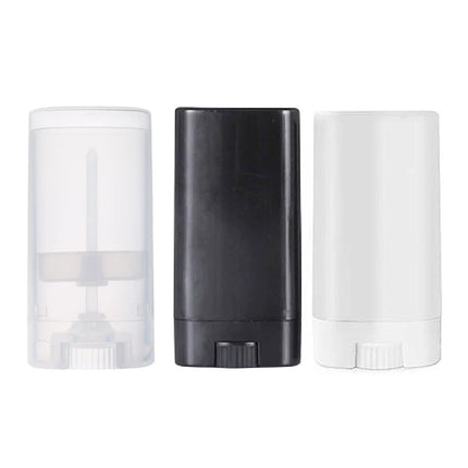 20/30/50Pcs 5ml 15ml Empty Lip Balm Tubes Plastic Black Perfume Deodorant Containers Cosmetic Lipstick Tubes Refillable Bottles