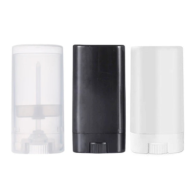 20/30/50Pcs 5ml 15ml Empty Lip Balm Tubes Plastic Black Perfume Deodorant Containers Cosmetic Lipstick Tubes Refillable Bottles