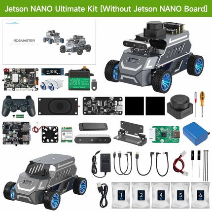 Yahboom ROSMASTER A1 AI Large Model ROS2 Robot Smart Car Kit Ackerman Structure Support RVIZ Simulation SLAM Mapping Navigation