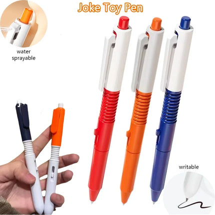 Water Gun Pen Prank Kit Dual-Function Ballpoint Pen & Mini Water Toy Hilarious Prank & Fun Stationery