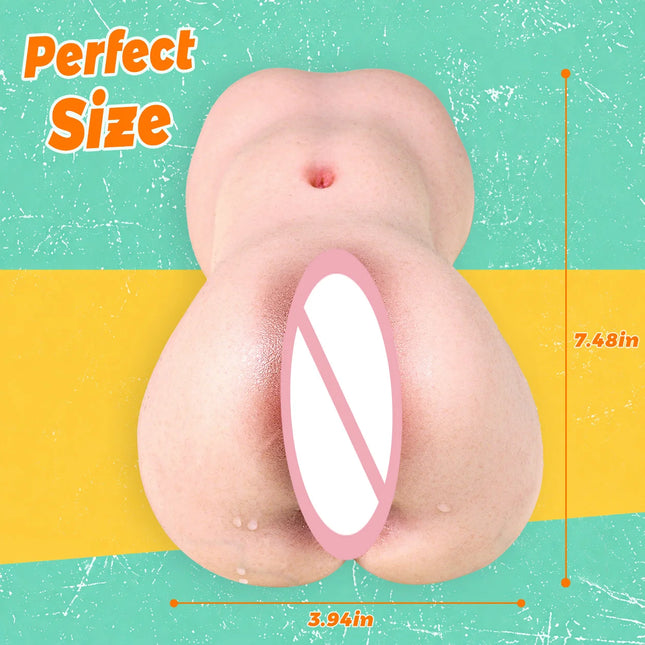 Realistic Vagina Tight Anus for Penis Stimulation Lifelike Blowjob Male Stroker Adult Shop,Realistic Male Masturbator Pocket Pussy Sex Toys for Men 3D Textured Male Sex Doll with Thick Labia Sex Toy,Penis Training Masturbator