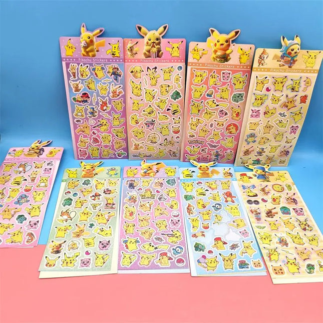 240pcs Pokémon notebook stickers, holographic, high-value, Instagram-style, cute cartoon decorative stickers, Pokémon