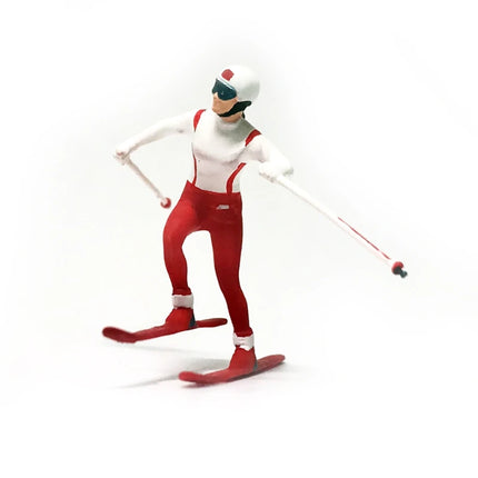 2025 New 1/64 Scale Ice And Snow Athlete Hand Painted Skiing Miniature Model DIY Scene Paired With Holiday Gift Toy Figurine
