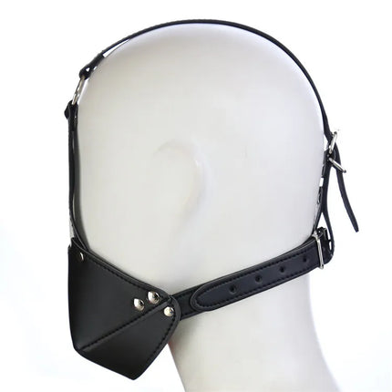 SM Leather Padded Hood Blindfold Head Harness Mask Mouth Gag Balls BDSM Bondage Sex Toys For Couples 18 Adult Erotic Accessories