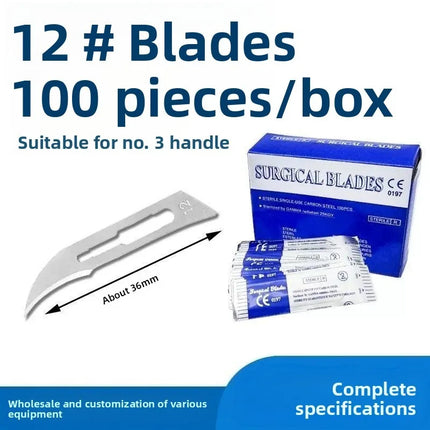 Sterile Surgical Scalpel Blades Individually Packaged, Carbon Steel 11 Extra Point & 23 Stainless Steel, Full Range of Sizes