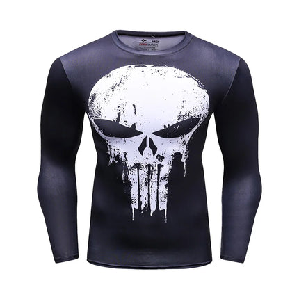 Gym Compression Shirts for Men Long Sleeve Comics Spider Cosplay T-Shirt Marvel Top Elastic Fitness Sportwear Halloween Clothes