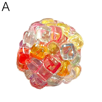 Creative Explosion Beads Squishy Balls Stress Relieving Toys Slow Rebound Toy Fidget Toy Children Decompression Toys