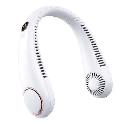 Bladeless Neck Mounted Fan 3 Speed, Rechargeable Mini Portable Air Cooler, Long Lasting Summer Outdoor Sports Cooling Neck Fan