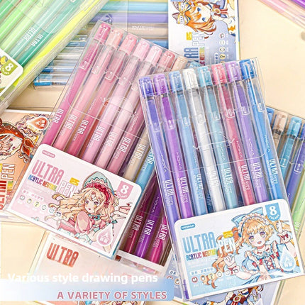 150/6 Colors Colors Large Capacity Acrylic Gel Pen 1.0mm Painting Drawing Student Writing Pen Office School Supplies Stationery