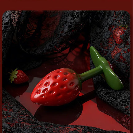 1pcs, Strawberry shaped metal anal plug, butt plug, dildos, adult women toys, adult men toys, adult pleasure, sexual wellness