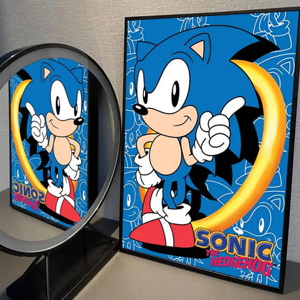Sonic Game Poster Print A5-A2 - Wall Art Decor Room Office Gift / Poster Sonic A5-A2 - Déco Murale Bureau Cadeau