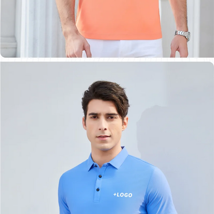 POLO shirt Free Custom Printing Logo Image Outdoor Training Fitness Gym Jogging Running Sweatshirt Quick drying T-shirt Elastic