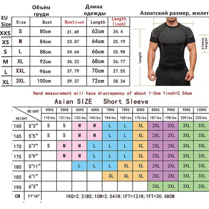 Compression Shirts Men's Rashguard Quick Dry Gym Fitness Shirts Spring Beach Surfing Athletic Sport Running Workout Tops Tees