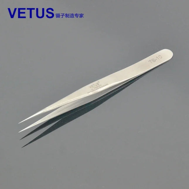 1 pc VETUS Economy Tweezers ESD Anti-static Stainless Steel Tweezers for Eyelash Extension Watch Repair Maintenance Tool