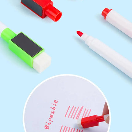 8Pcs Magnetic Erasable Whiteboard Pen Color Options Numbering White Board Marker Pen Stationery Office School Teaching Supplies