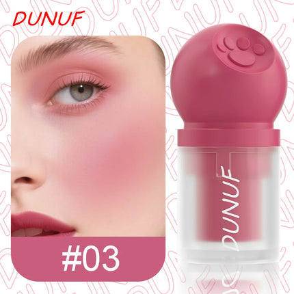 DUNUF Creamy Cat Paw Blush Trio Buildable Pigment Long Lasting Natural Finish Vegan Cruelty Free Makeup Essential