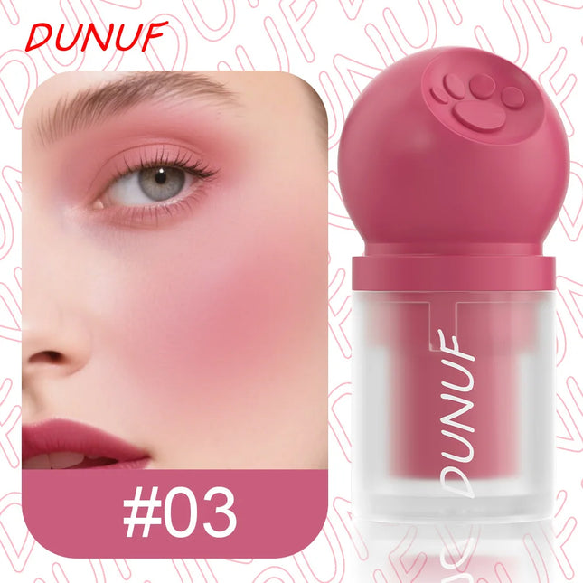 DUNUF Creamy Cat Paw Blush Trio Buildable Pigment Long Lasting Natural Finish Vegan Cruelty Free Makeup Essential