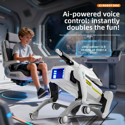 Intelligent AI remote control machine dog voice dialogue APP remote control programming singing and dancing children's toys