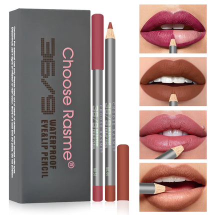 12pcs Velvet Matte Lip Liner Set - Long-Lasting Versatile Shades Longlasting Lip Makeup Berry, Brown, Pink Lip Pencil
