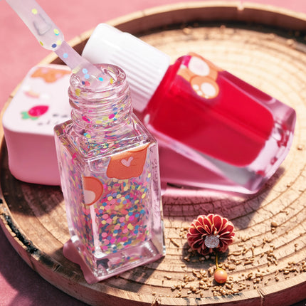 S01 Little Bear Balloon  2-Bottle Set Nail Polish No-Bake Quick-Dry Long-Lasting Peelable Water-Based Triple Color Nail Polish