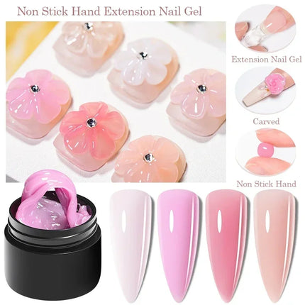 MTSSII 8ml Clear Non Stick Hand Solid Extension Nail Gel Polish Semi Permanent Soak Off UV Nail Art Varnish Manicure Design DIY